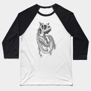 Carnotaurus Skeleton Baseball T-Shirt